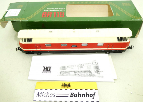 V 118 Diesellok rot Vollsichtkanzel Piko DR DDR H0 1/87 OVP KB2 å