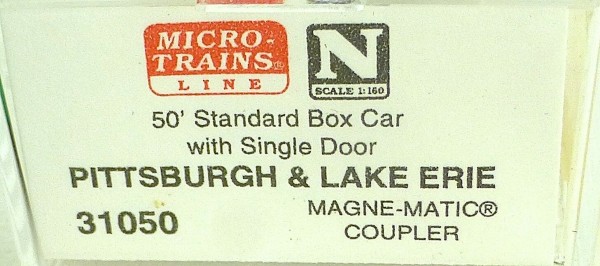 50´ Standard Boxcar PITTSBURGH ERIE 23023 Micro Trains Line 31050 N 1:160 C å*