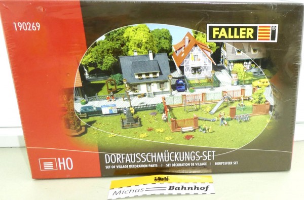 Faller 190269 DORFAUSSCHMUCKUNGS-SET Bausatz ungebaut H0 OVP 1:87 H0 LJ1 å