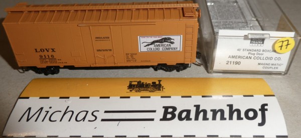 American Colloid Co LOVX 9116 40´ St Boxcar Micro Trains Line 21190 N 1:160 Ä77 å