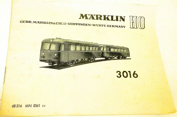 3016 Märklin Anleitung 68 316 MN 0361 ru å