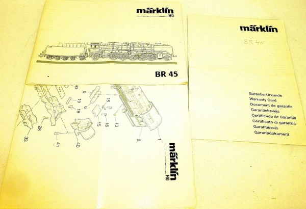 Anleitung Märklin BR 45 608 016 09 02 na å *