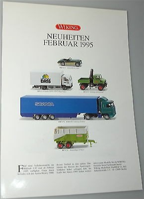 Neuheiten Februar 1995 WIKING Neuheitenblatt å *