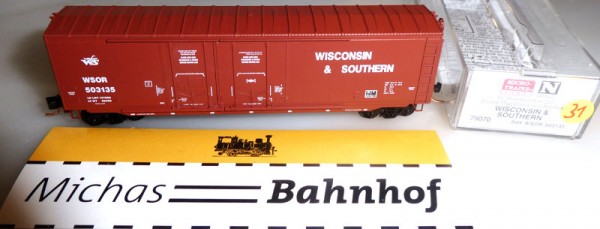 Wisconsin Southern 503135 50&#039; St Box Car Micro Trains Line 75070 1:160 OVP R31 å