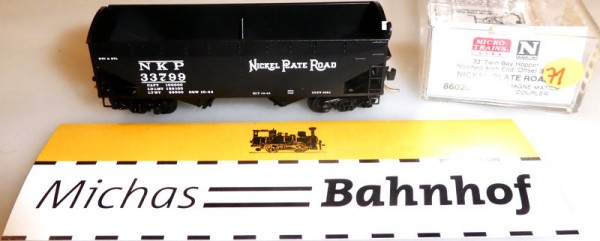 NKP 33799 33&#039; Twin Bay Hopper Micro Trains Line 86020 1:160 OVP R71 å