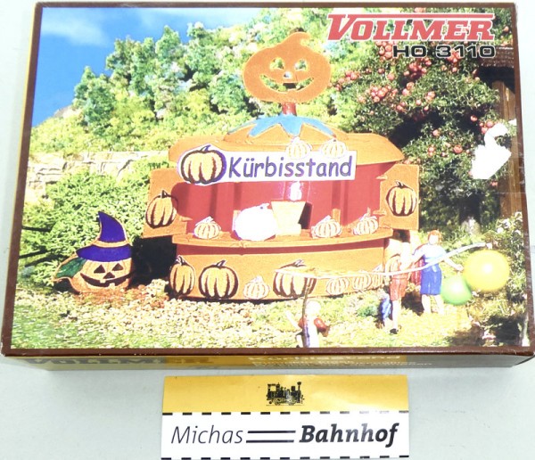 Vollmer 3110 Kürbisstand 50 x. 50 x 45 mm Bausatz 1:87 H0 OVP #LH2 µ