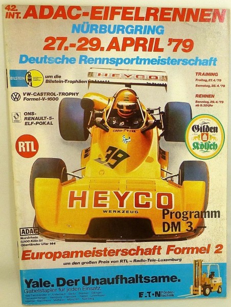 27.-29. April 79 ADAC 42. Eifelrennen Nürburgring PROGRAMMHEFT å X07 *