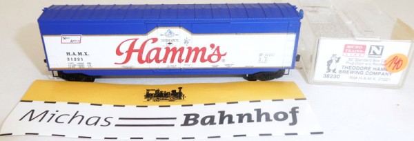 Hamms Brewing CO HAMX 31221 50´ Boxcar Micro Trains Line 38230 N 1:160 Ω140 å