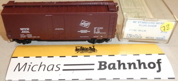 Milwaukee MILW 8903 40´ St Boxcar Micro Trains Line 21180 N 1:160 Ä78 å