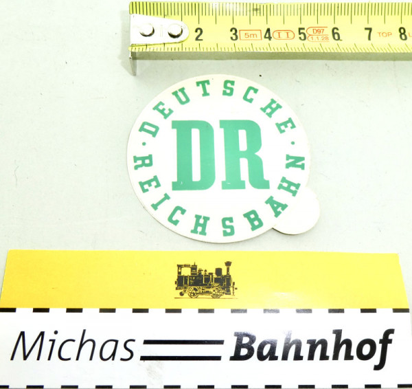 Aufkleber DR Deutsche Reichsbahn grün klar ca 53mm Ø #D KG4å