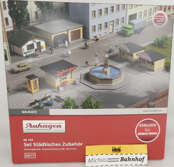 Set Städtisches Zubehör Auhagen 99153 Bausatz ungebaut 1:87 OVP HH3 å