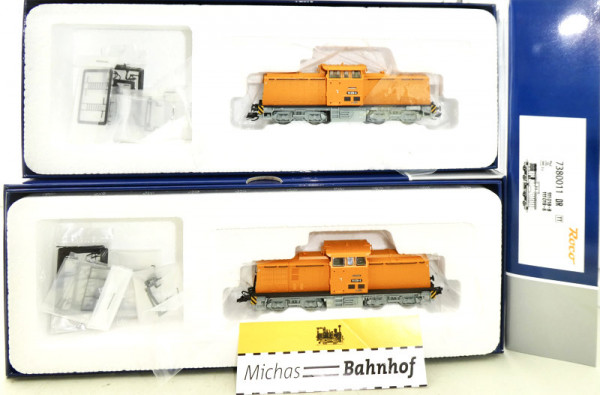 Roco 7380011 Diesellok DR 2er Set 111 018 + 111 019 Ep4 TT 1:120 OVP HB3 µ