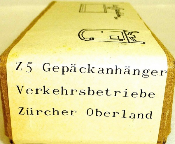 Z5 Gepäckanhänger Verkehrsb Zürcher Oberland Bausatz Weißmetall H0 1:87 OVP å *