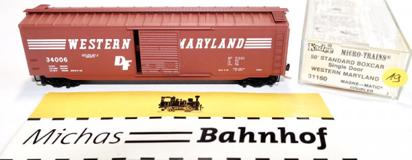Micro Trains Line 31160 50&#039; Standard Boxcar Western Maryland 34006 N 1:160 m19 å