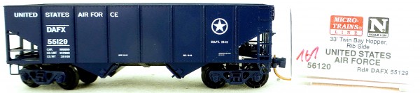 Micro Trains Line 56120 US Air Force 55129 33&#039; Twin Hopper OVP 1:160 #K161 å