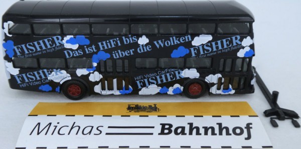 Fisher HiFi Doppeldecker DE Büssing Bus Berlin BVG Omnibus H0 å