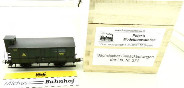 Peter's Modelbouw Sächsischer Gepäckbeiwagen K.Sächs.Sts.E.B. H0 1:87 HF5 å