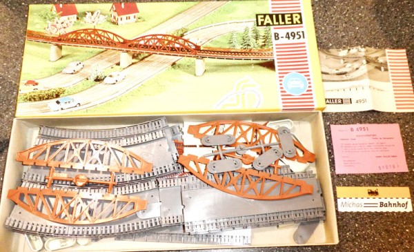 Faller B-4951 Eisenbahnbrücke Brücke Bausatz AMS ungebaut H0 OVP 1:87 H0 HT0 #4 å