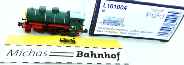 Liliput L161004 Meiningen Dampfspeicherlok GKM 4 Mannheim EpV 1:160 OVP HS3 µ