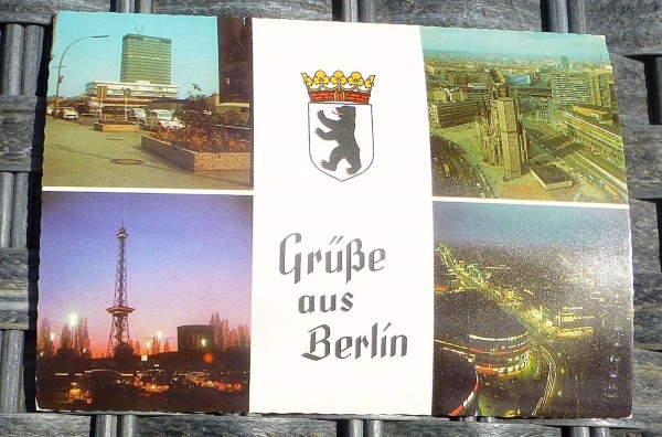 Grüße aus Berlin Ansichtskarte 50er 60er Jahre PfB 32 75 å *