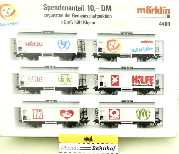 Märklin 4400 6 Kühlwagen Groß hilft Klein H0 1:87 OVP LC2 å