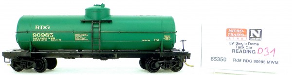 Micro Trains Line 65350 Reading 90985 39&#039; Single Dome Tank Car 1:160 OVP #i031 å