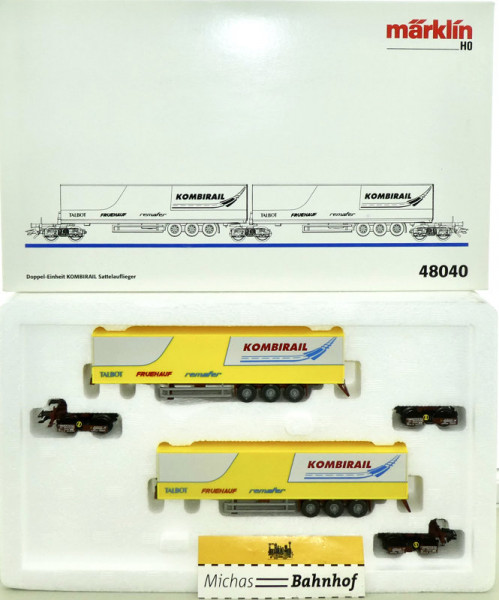 Märklin 48040 KOMBIRAIL Sattelauflieger Doppel-Einheit H0 1:87 OVP HG5 å