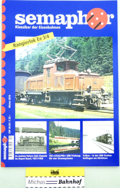 Semaphor Rangierlok Ee 3/4 Winter 2016 HN4 å