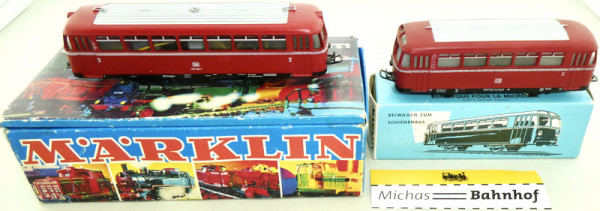 Märklin 3016 4018 Schienenbus 795 + VB 142 Beiwagen 1:87 OVP Karton LD2 å