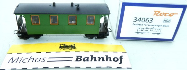 Roco 34063 Schmalspur Waldbahn Personenwagen Ep4 H0e OVP neu Hi3 µ