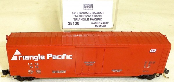 Triangle Pacific 50' Boxcar Plug Door Micro Trains Line 38130 N 1:160 OVP å *