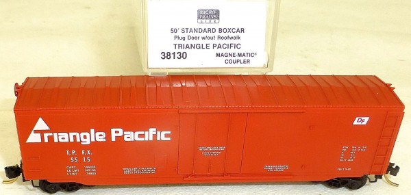 Triangle Pacific 50&#039; Boxcar Plug Door Micro Trains Line 38130 N 1:160 OVP å *