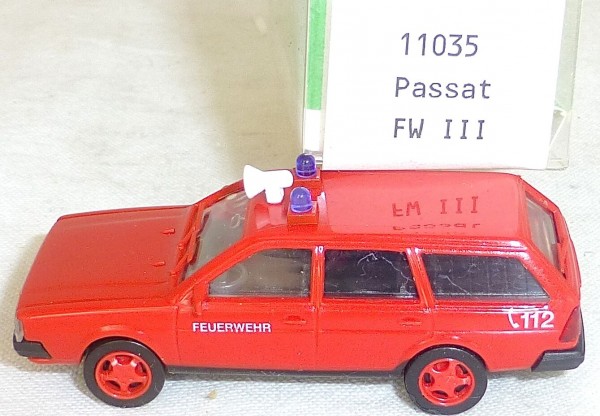 VW Passat Feuerwehr 112 FWIII SYNCRO IMU/EUROMODELL 11035 H0 1/87 OVP # GB5 å