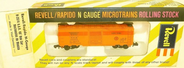 Nacionales d Mexico 40' Box Car Revell rapido microtrains N-2514 OVP HT5 å *