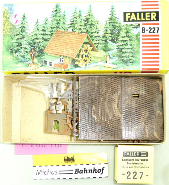 B-227 Faller Sägemühle mit Motor AMS Bausatz 1960er H0 1/87 OVP HC1 å