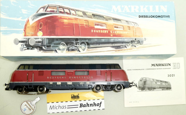 Märklin 3021 V 200 006 Diesellok mit Anleitung Prüfsiegel Schmuckkarton OVP KC2å
