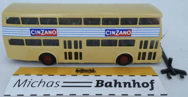 Cinzano Doppeldecker DE Büssing Bus Berlin BVG Omnibus H0 å