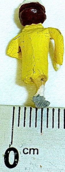 Dame mit gelben Mantel Preiser (?) Holzfiguren 50er Jahre H0 1:87 PH017 å *