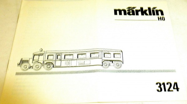 Anleitung Märklin 3124 62 580 TA 0690 na å *