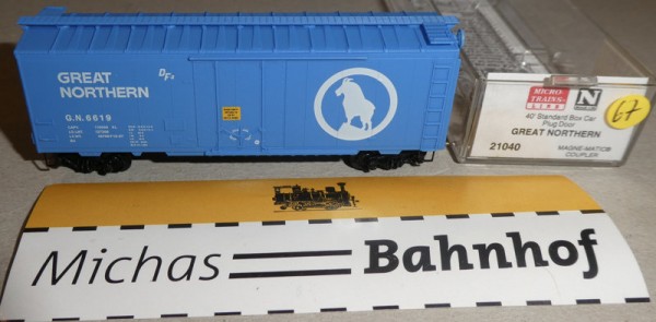 Great Northern GN 6619 40´ St Boxcar Micro Trains Line 21040 N 1:160 Ä67 å