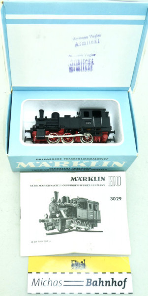 Märklin 3029 Dampflok DB H0 1:87 Schmuckkarton Anleitung OVP LB4 å
