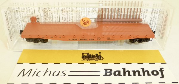 MICRO TRAINS 45010 Illinois Central GULF 50&#039; Flatcar Fishbelly Side 1:160 #109L å