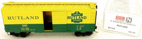 40´ St Boxcar RUTLAND Gateway 100 Micro Trains Line 20146 N 1:160 D å *