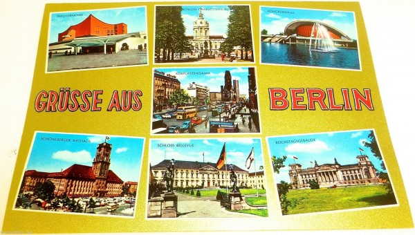 Grüsse aus Berlin Ansichtskarte 50er 60er Jahre 18 å