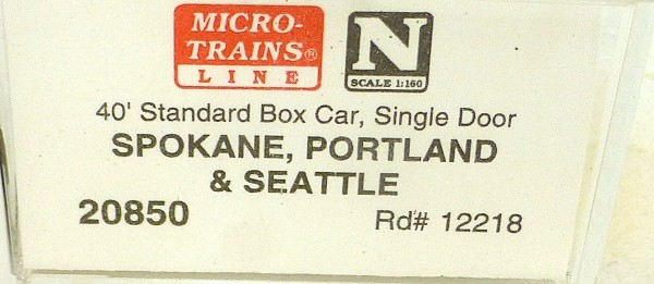 40´ St Boxcar Spokane Portland &amp; S 12218 Micro Trains Line 20850 N 1:160 D å *