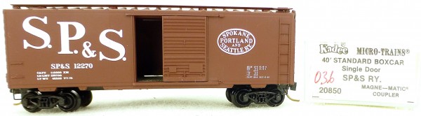 Micro Trains Line 20850 SP&amp;S RY 40&#039; Standard Boxcar 1:160 OVP #H036 å