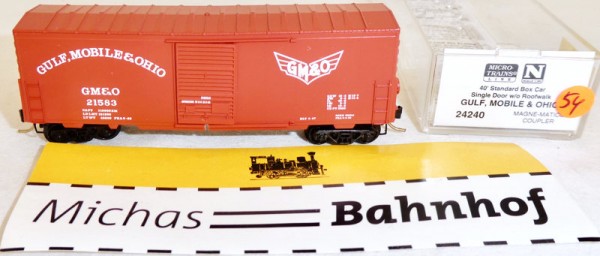 GM&amp;O 21583 40&#039; Box Car Single Door Micro Trains Line 24240 N 1:160 J54 å