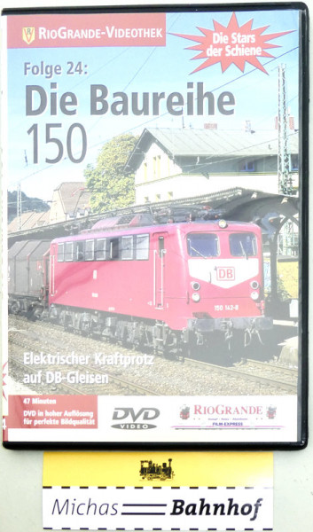 DVD Stars der Schiene E 150 142-8 DB Elektrischer Kraftprotz RioGrande GB3 å