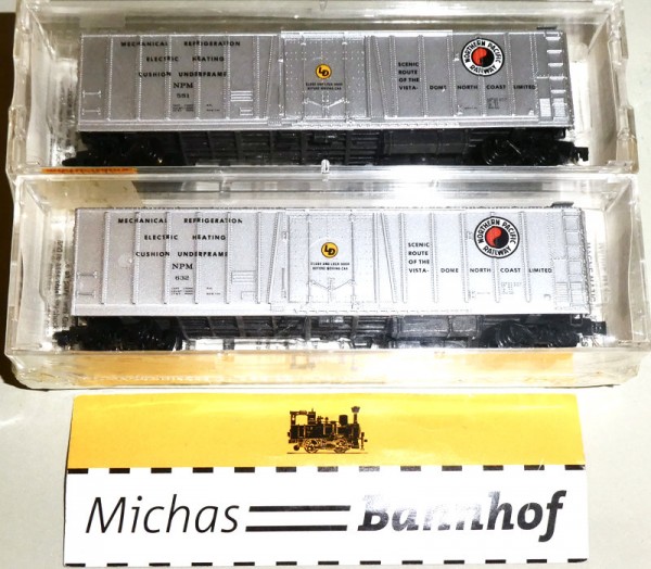 Micro Trains Line 70052 Northern Pacific 51’ 3-3/4 Reefer 2-tlg Set N 1:160 +13å