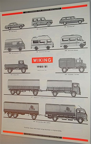 WIKING Katalog Programm 1980 81 neuwerti å *